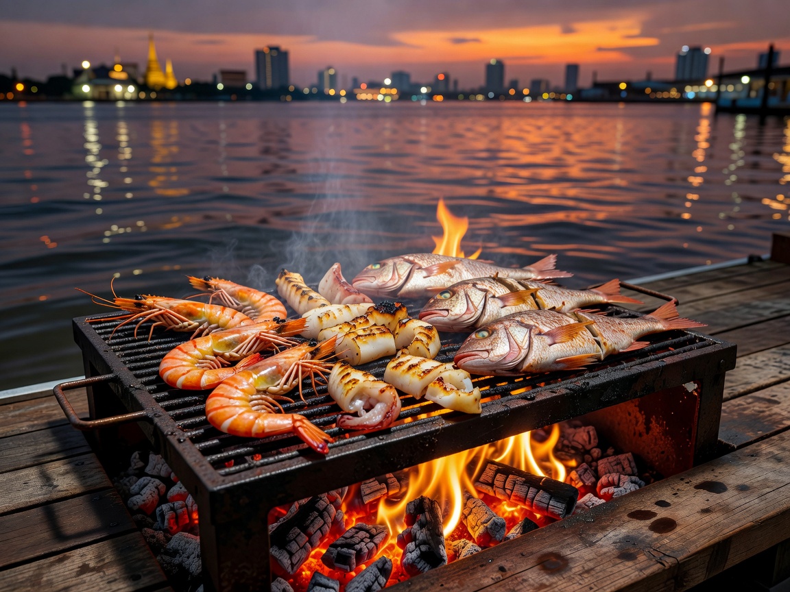 Bangkok Marina Grill seafood cooked over flame
